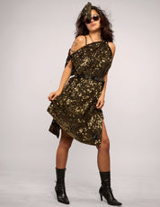 The Pirate Dress – Black & Gold Sequin