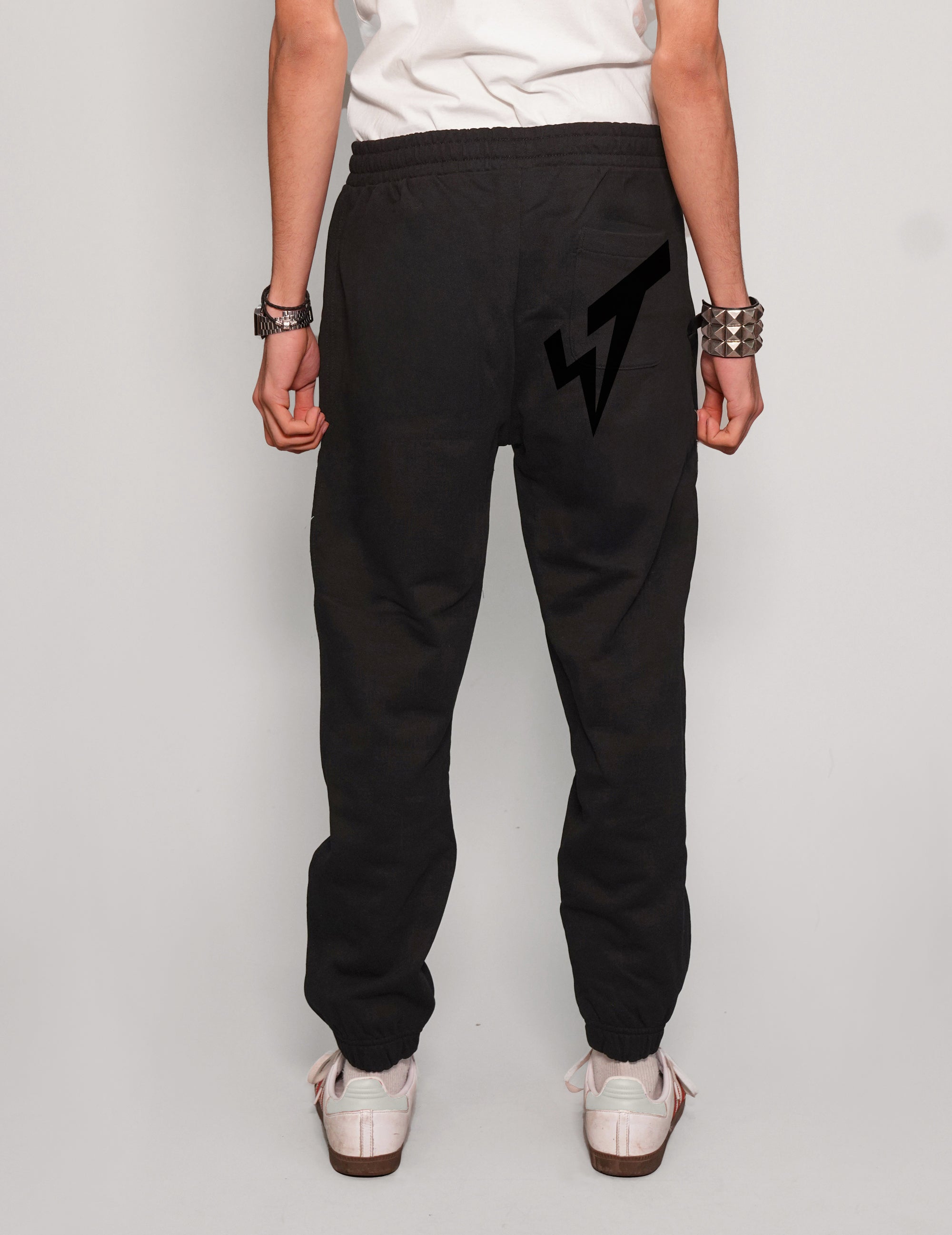Women's Cotton Black Joggers | Stuart Trevor