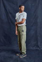 Olive Khaki Cargo Trousers
