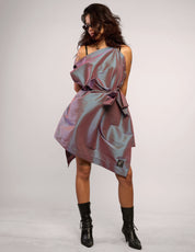 The Pirate Dress – Iridescent Mauve Taffeta