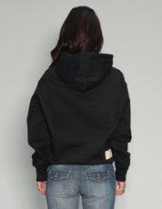 ST Hoodie in Black with Silver Lined Logo