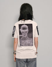 'Saint' Multipatch T-Shirt in Ecru