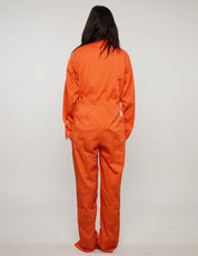 Military Style Jumpsuit in Orange