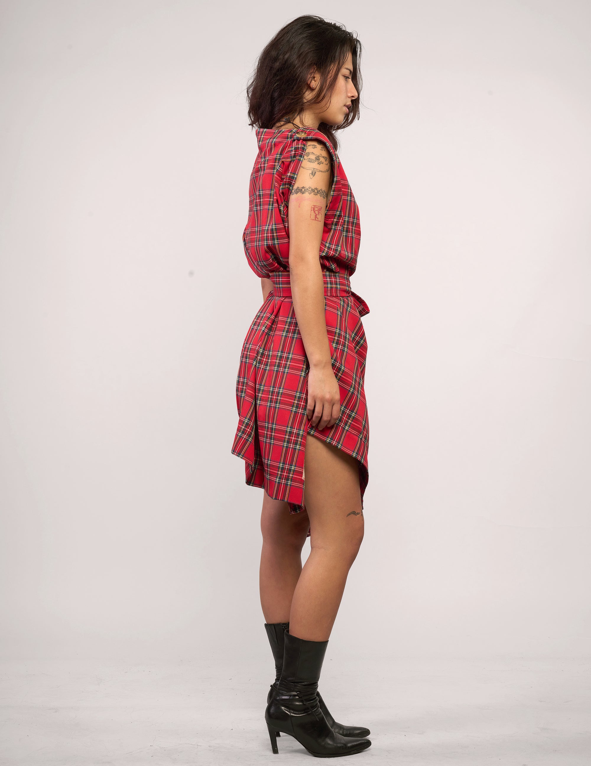 The Pirate Dress – Red Tartan