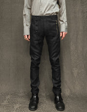 IMMORTAL Button Down Jeans in Black