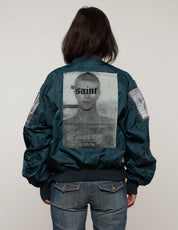 MA-1 Light Weight Patched Bomber Jacket in Navy