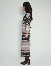 Black and Grey Tie Dye Dress