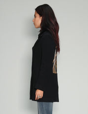 Party Back Blazer Jacket - Gold Lines Sequin - Black