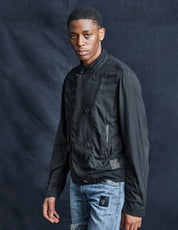 Black 0044 Double Breasted Biker Jacket in Black