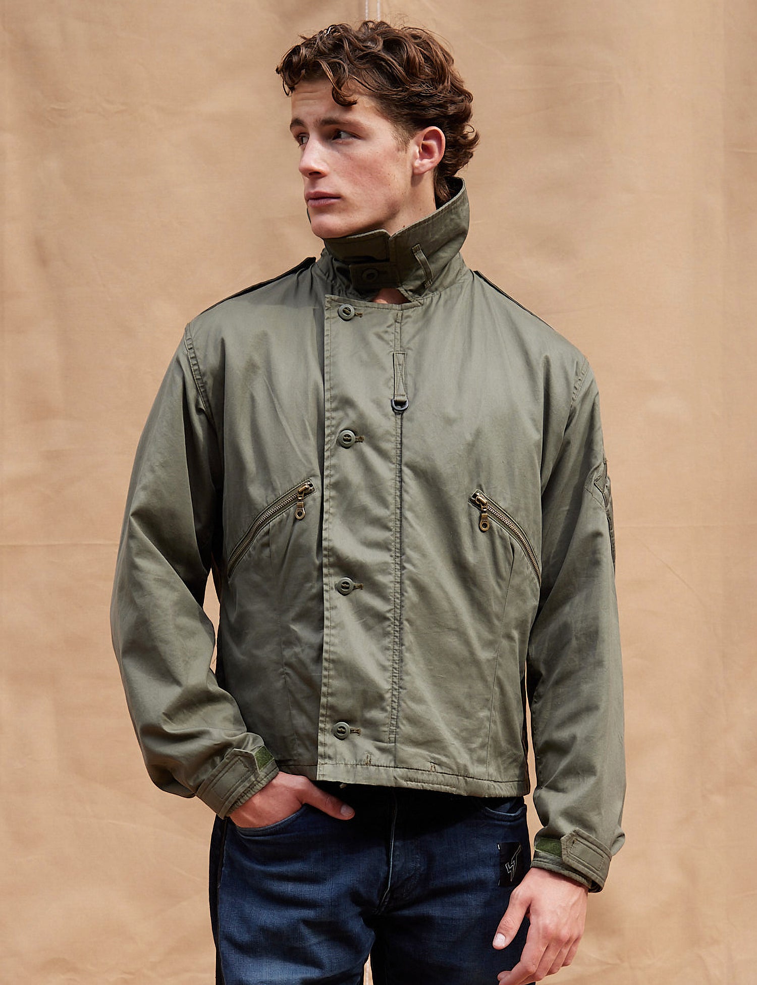 RAF MK3 High Neck Jacket in Khaki