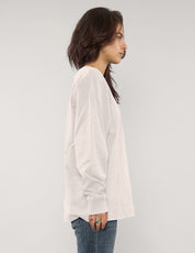 ST 'A Lad Insane' Long Sleeve Logo Tee in Ecru