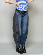 Barrel Fit Jeans mit Seitenpanel
