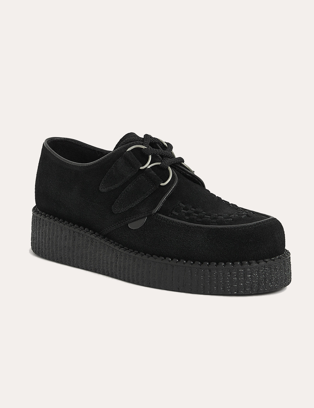 Underground Wulfrun Single Sole Creeper-Schuhe aus schwarzem Wildleder