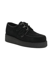 Underground Wulfrun Single Sole Creeper Shoes in Black Suede