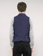 IMMORTAL Hawthorn Navy/Ecru Micro Dot Waistcoat