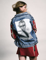 Denim Jacket with Welsh Guards Sleeves