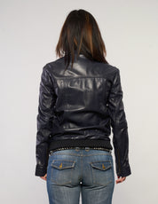 IMMORTAL Navy Leather Jacket