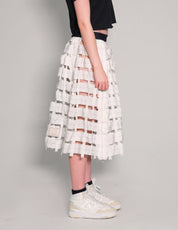 RAF Hurricane Parachute Long Skirt in White