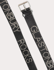 Black Leather Studded Belt with 'Glastonbury Rocks' | Stuart Trevor