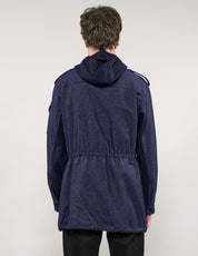 IMMORTAL Hooded Parka in Navy Micro Dot