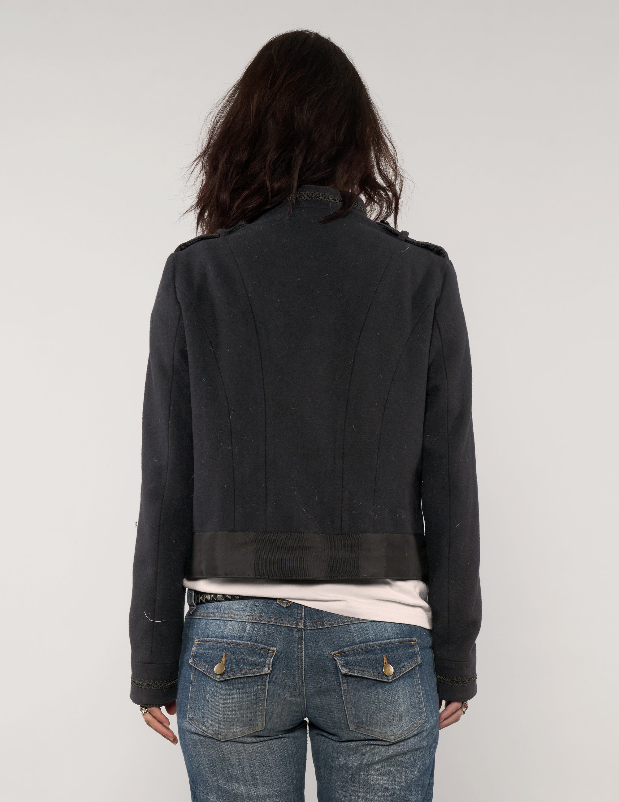 Cropped Military Style Jacket