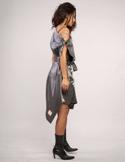 The Pirate Dress – Gunmetal Taffeta