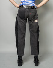 Barrel Fit Jeans mit Seitenpanel