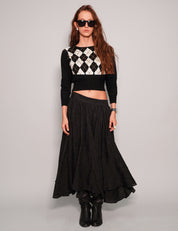 Textured Silk Skirt