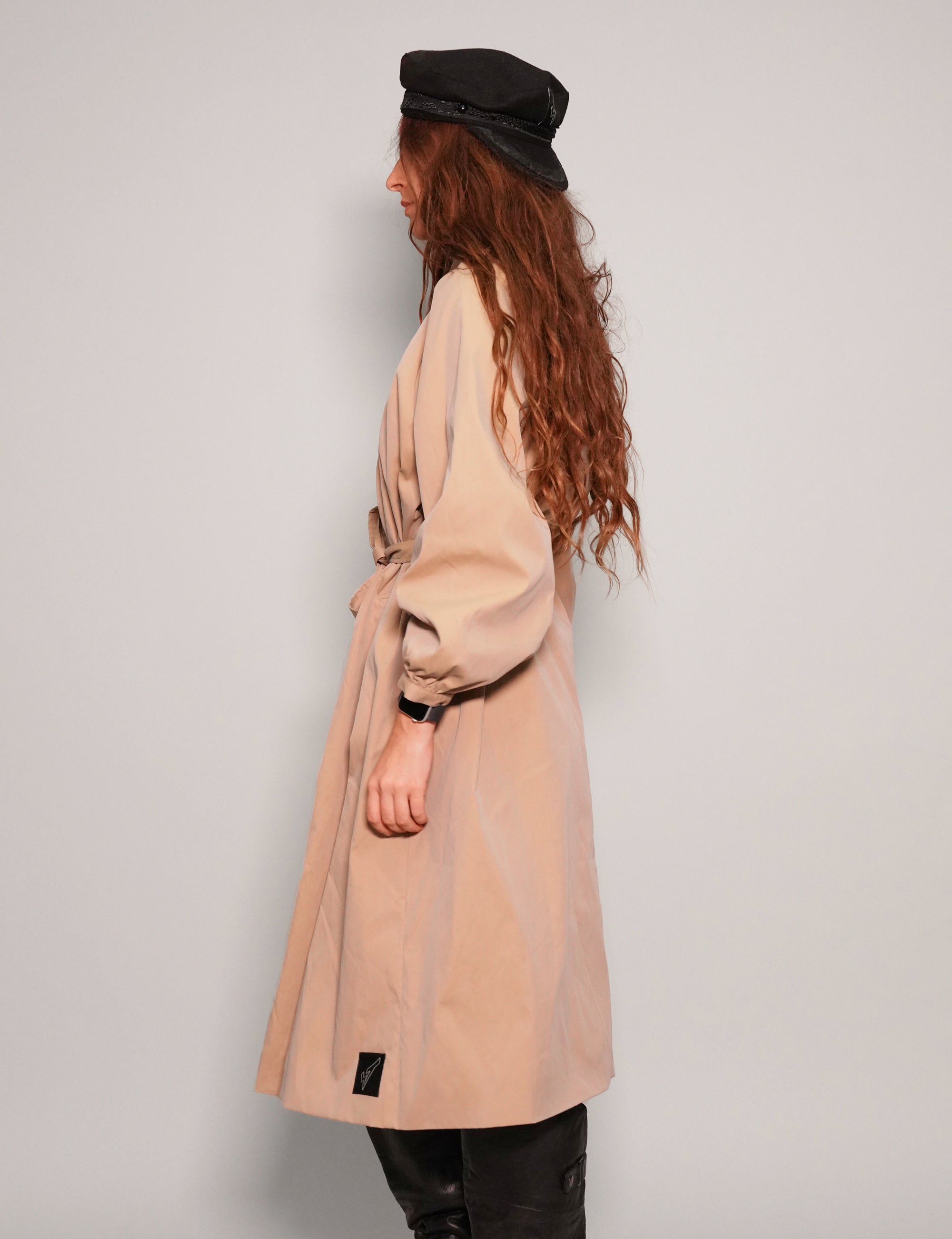 Women's Belted Mac Trench Coat in Beige | Stuart Trevor
