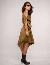 The Pirate Dress – Antique Gold Jacquard