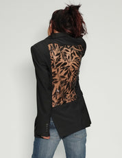 Party Back Blazer - Black Sequin - Black