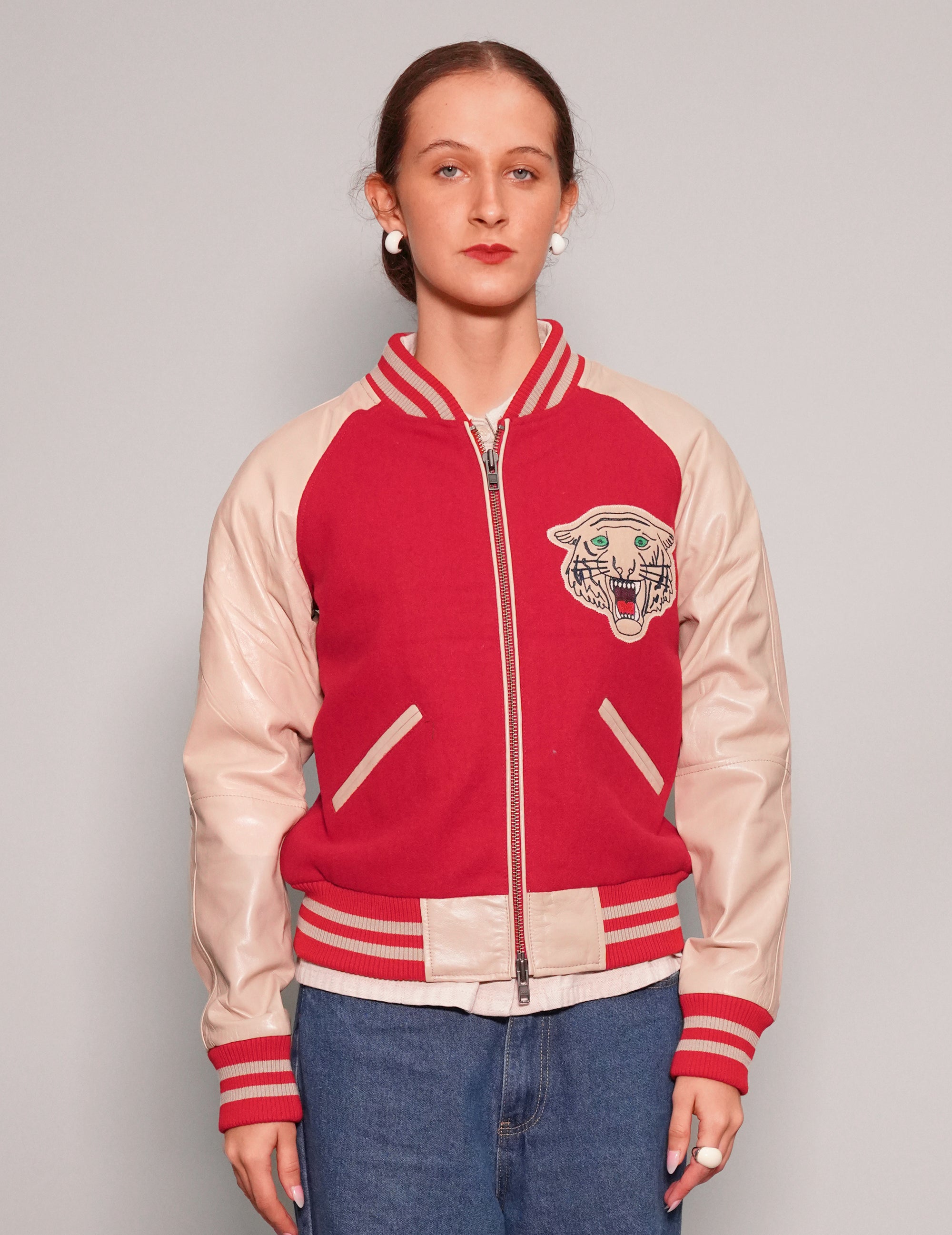 Blouson aviateur universitaire IMMORTAL - Rouge
