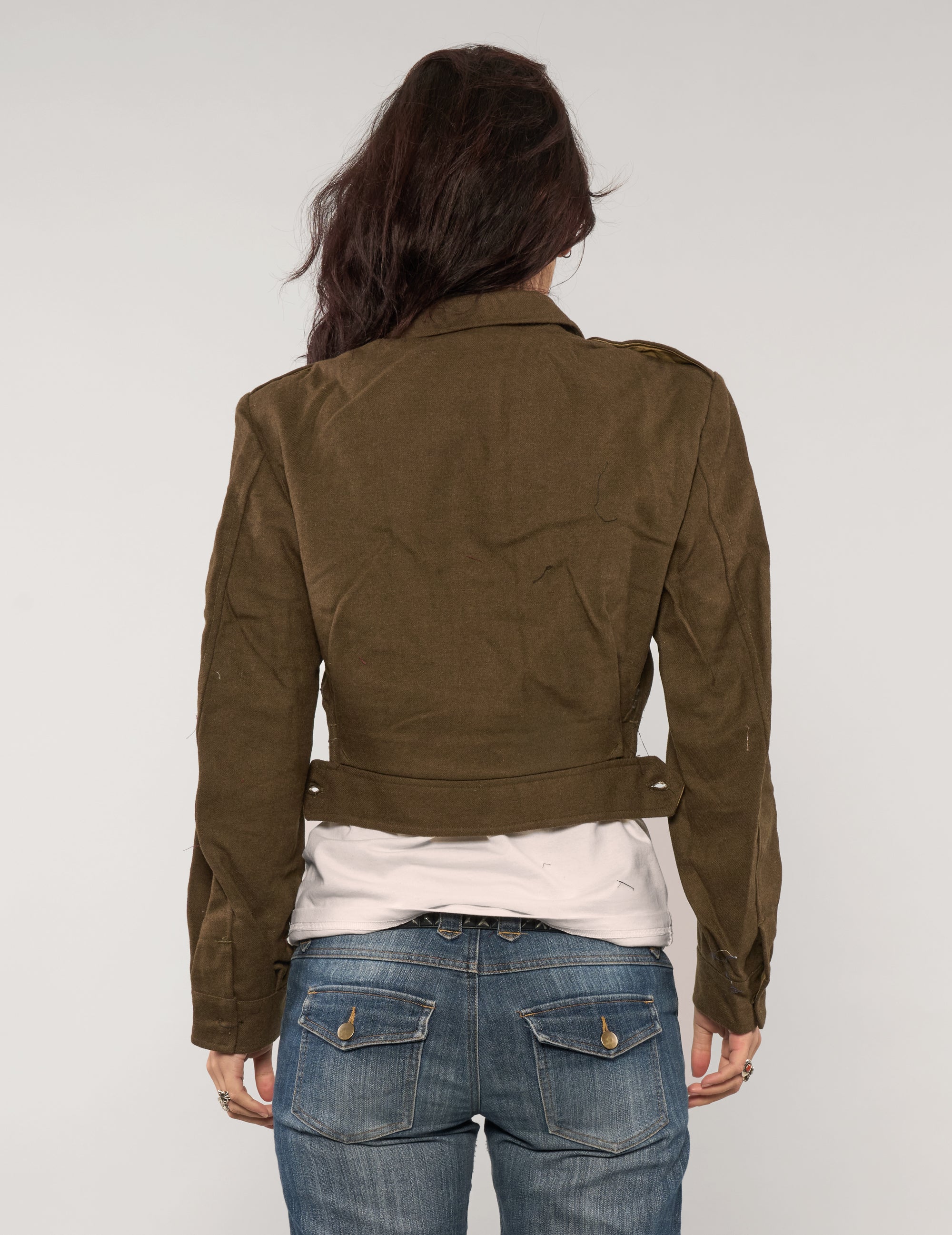 French Cropped Military Jacket