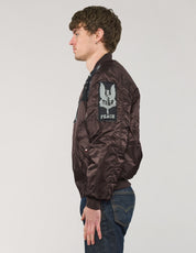 MA-1 Bomberjacke mit Patches in Schwarz