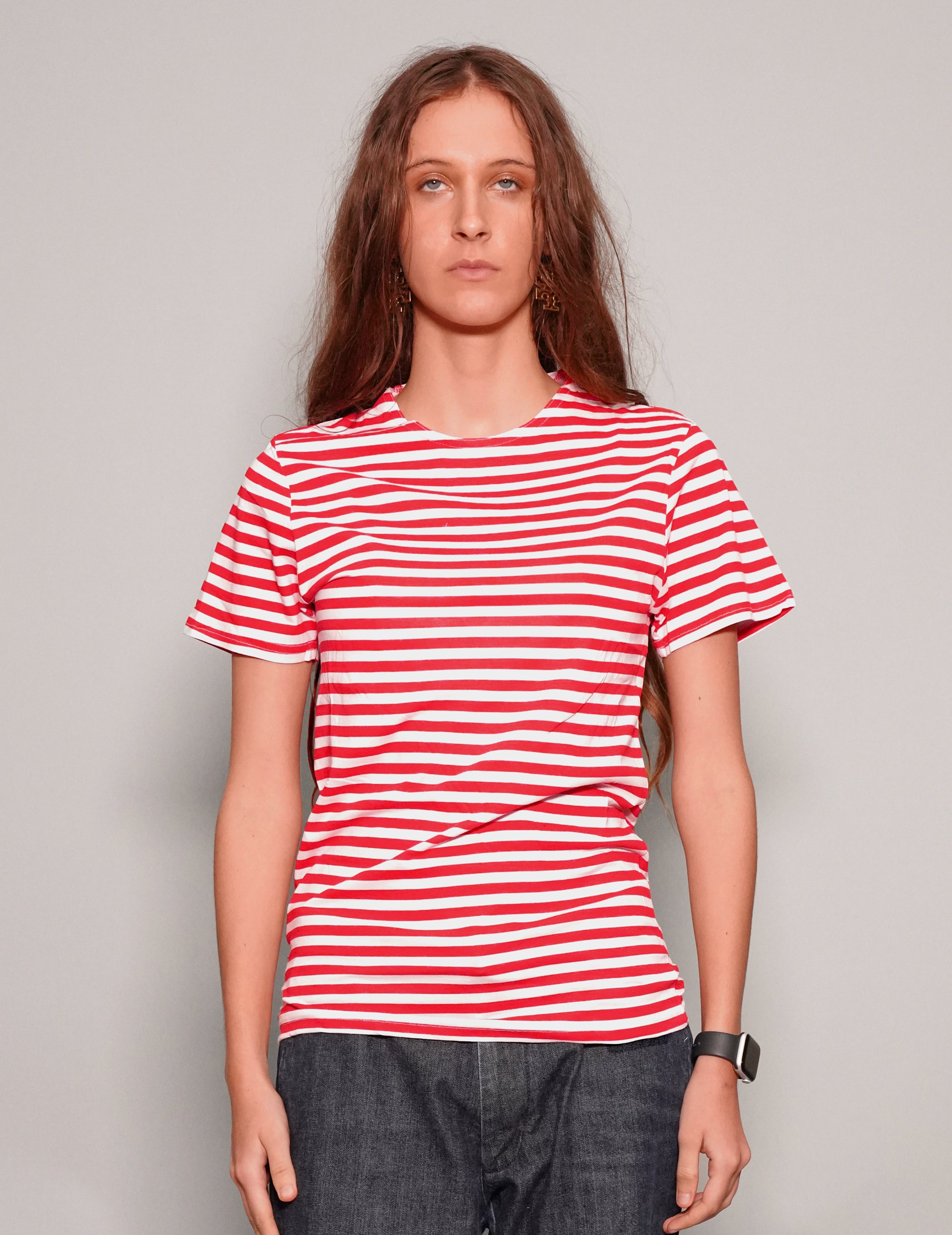 Women's Vintage Red Striped T-Shirt | Stuart Trevor