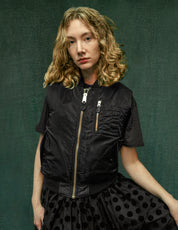 Bomber Gilet in Black