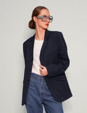 Party Back Blazer - Gold Sequin - Navy