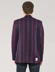 Navy Red Striped Boating Blazer