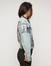 Vintage Patched Party Back Denim Jacket