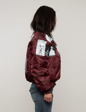 MA-1 Patched Bomber in Burgundy