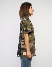 Party Back Short Sleeve Shirt - Black Sequin