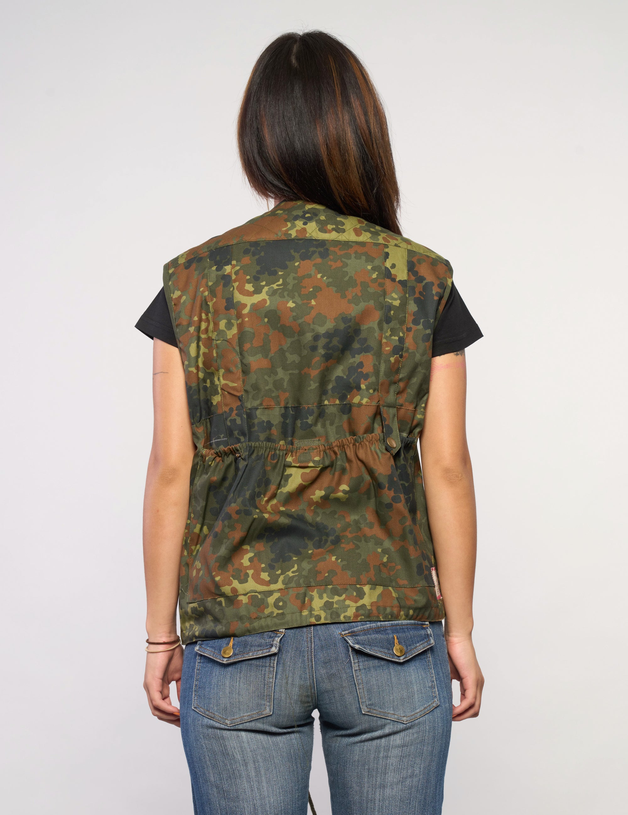 Veste sans manches tactique en camouflage Flecktarn