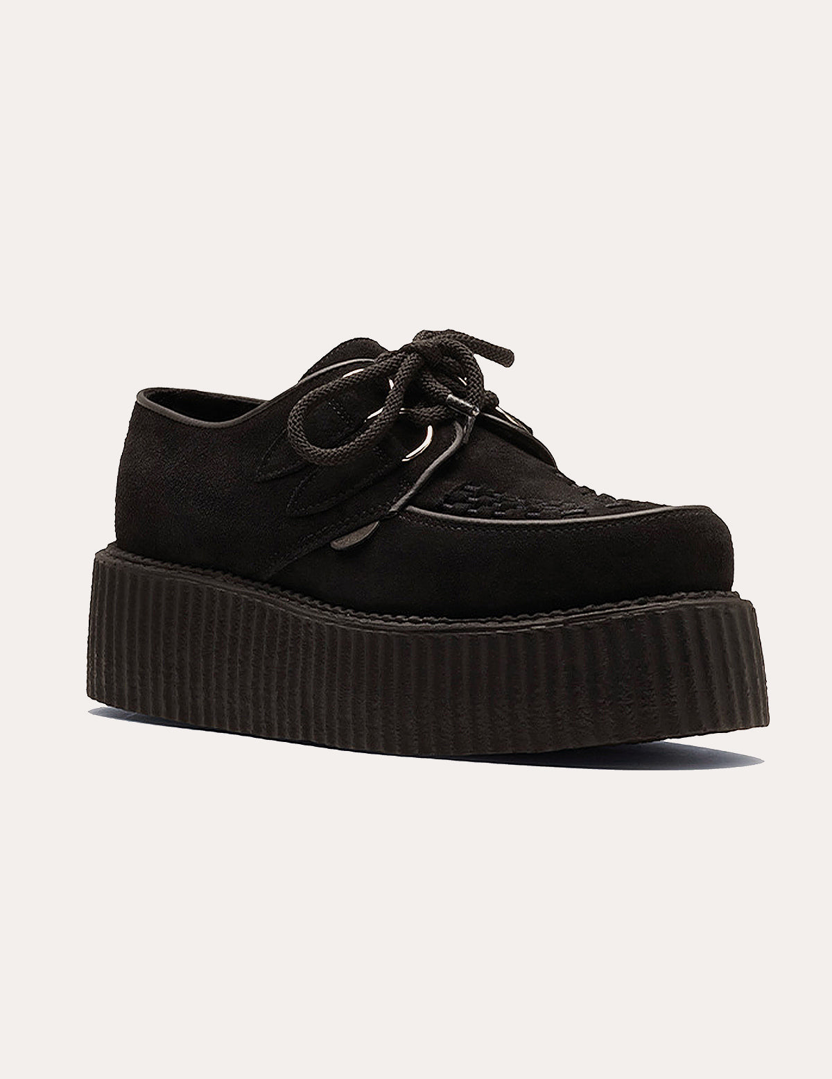 Underground Wulfrun Double Sole Creeper Schuhe aus schwarzem Wildleder