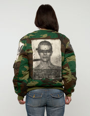 MA-1 Bomberjacke mit Patches in Tarnfarben