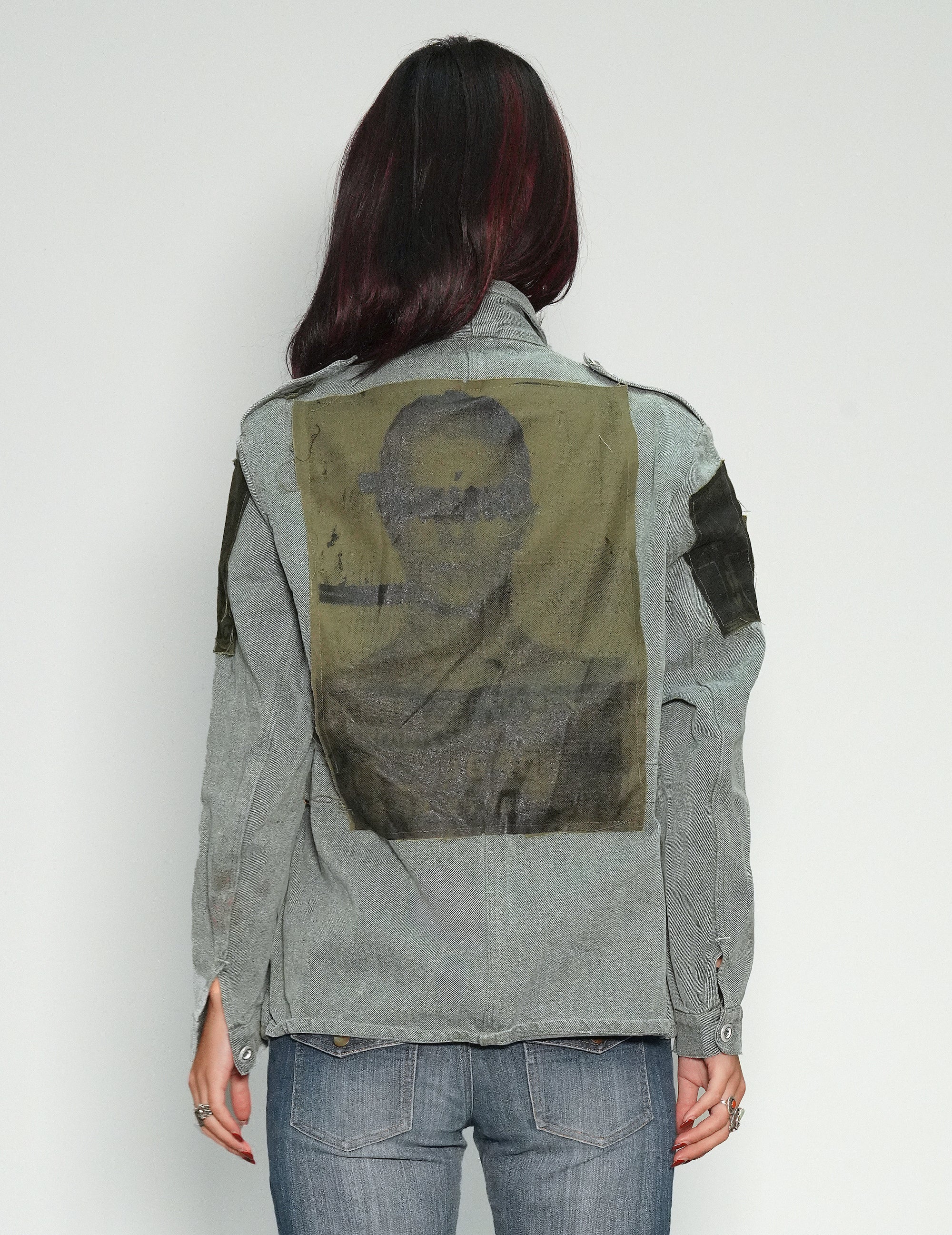 Women's Vintage Green Denim Shirt | Stuart Trevor