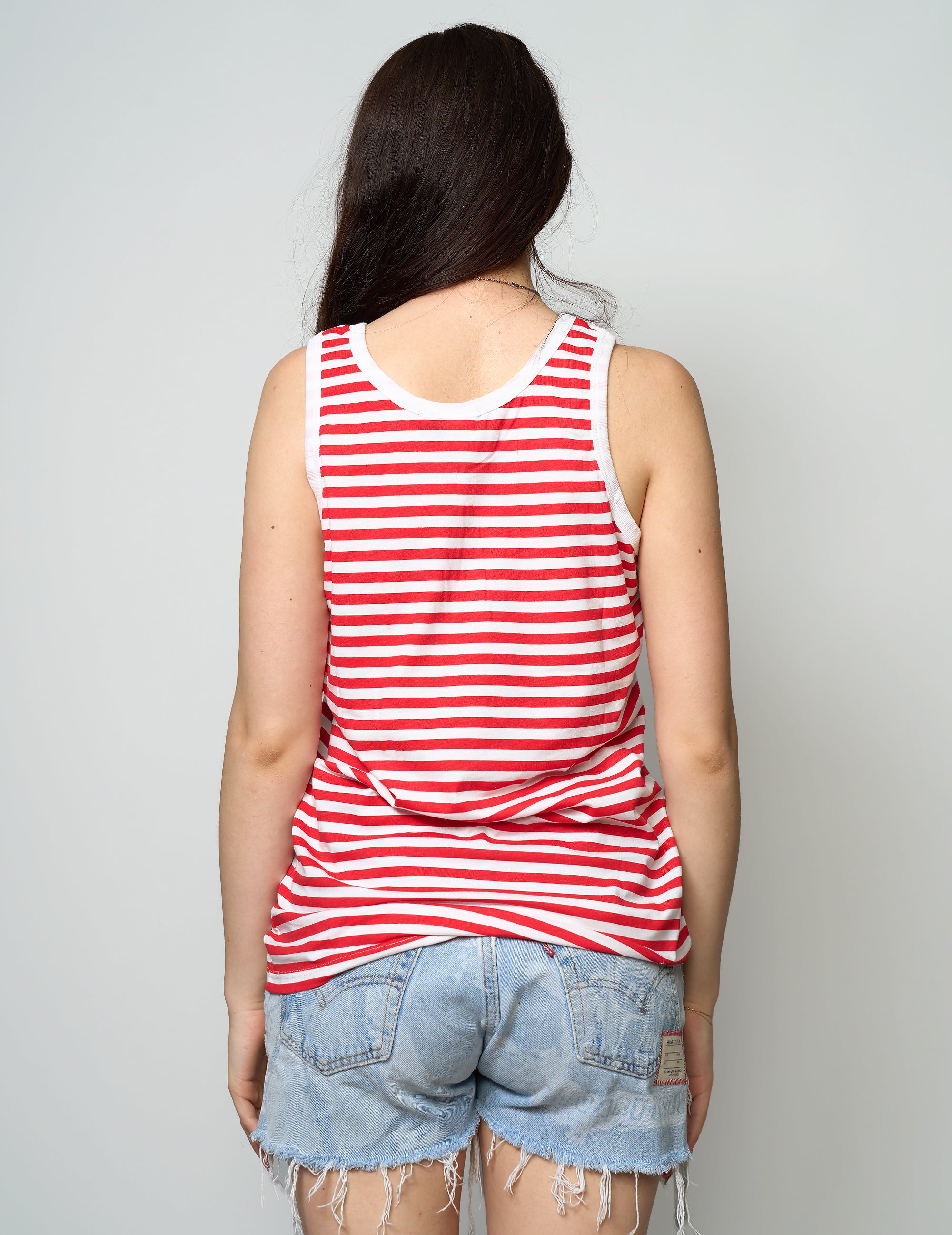 Vintage Marine T-Shirt mit blauen Streifen