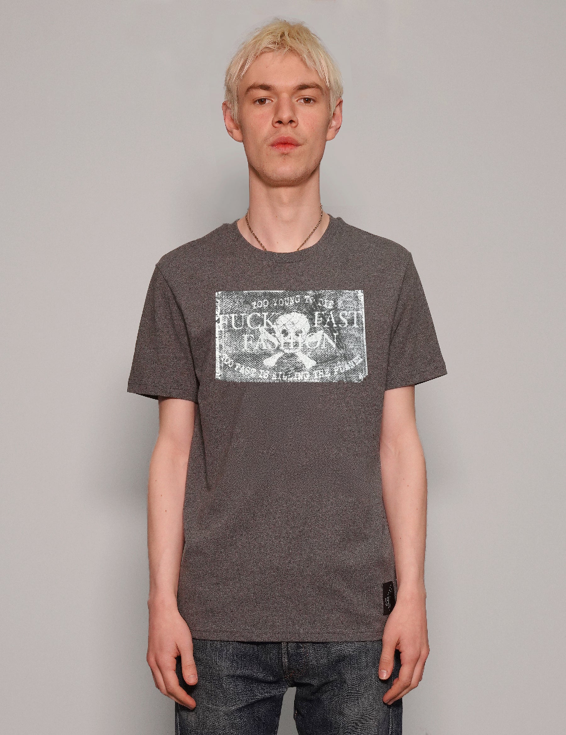 F*CK FAST FASHION TEE - Grey