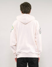 LIMITED EDITION Patched Zip Hoodie in Ecru