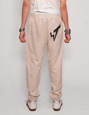 Pantalon de jogging multi-patchs écru
