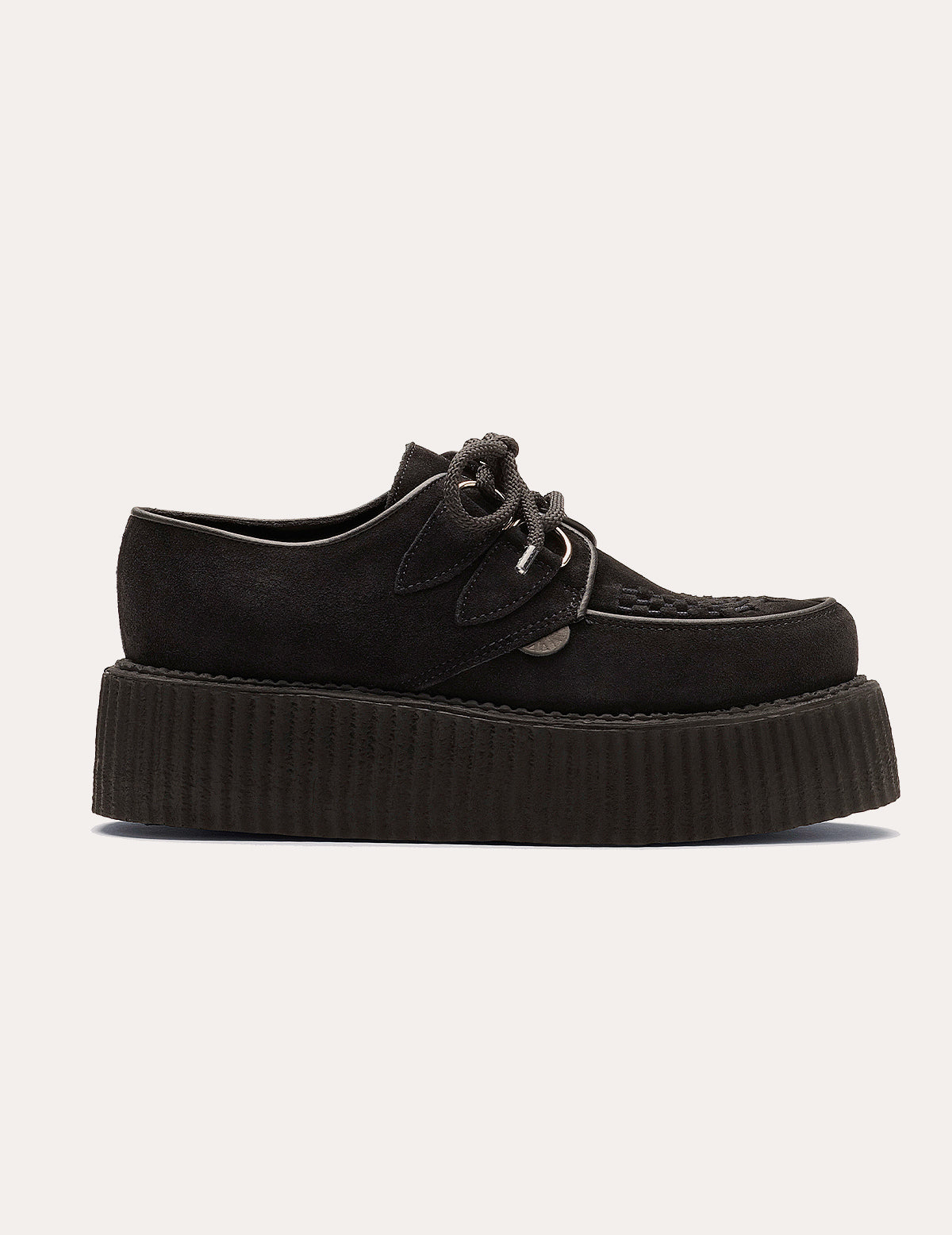 Underground Wulfrun Double Sole Creeper Schuhe aus schwarzem Wildleder